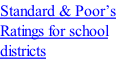 Standard & Poor’s Ratings for school districts